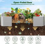 2 Pack Tall 8x4FT Corrugated Galvanized Steel Raised Garden Bed Outdoor, Metal Above Ground Garden Bed for Vegetables and Flowers, Raised Beds for Gardening-8x4x1.5FT