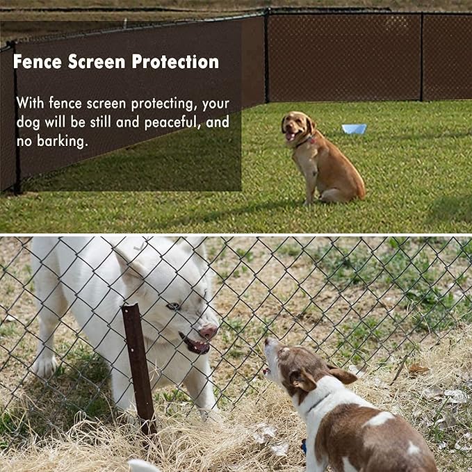 UPGRADE Privacy Fence Screen 4'x35' Brown Outdoor 90% Visibility Blockage 170 GSM Mesh Shade Cover Panels for Backyard,Balcony,Home Decoration with Zip Ties,Customized Avaliable