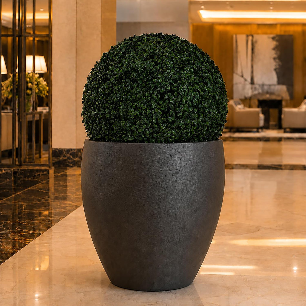 artificial boxwood topiary balls for outdoor decor showing dimensions