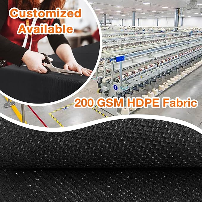 Artpuch Outdoor Pergola Shade Cover 8x18 FT Sun Shade Cloth with Grommets Black 90% UV Protection Canopy Patio Privacy Screen (Customized Available)