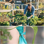 Stretch Tie Tape, 1” Wide 200FT Reusable Garden Plant Ties Green Tapes for Plants, Thick Garden Vinyl Stake Ribbon for Branches Flowers Tomatoes Indoor Outdoor Greenhouse