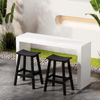 Stoog All-Weather Bar Stools Set of 2, 28" Height Outdoor Bar Stools with 400 lbs Weight Capacity, Low Maintenance, for Patio, Deck, Kitchen Counter, and Garden, Black