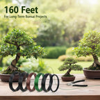 6 Roll Bonsai Training Wire Kit with Cutter, 160ft Anodized Aluminum 4Sizes | 1.0, 1.5, 2.0, 2.5mm Bonsai Wire Kit for Holding Branches & Small Trunks, for Garden & Indoor Bonsai Tree Shaping