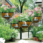 UPINS Invisible Self Watering Planter,6 Set Self Watering Planter Insert Hanging Basket Drip Pan Plant Saucers Trays Auto Planter Watering Devices Plastic for Outdoor Indoor Pots Liners