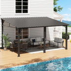 aoxun 10' x 14' lean to gazebo pergola, main product view