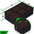 cjgq fabric raised garden bed 4x2x1ft garden grow, side view