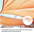 SUNLAX Sun Shade Sail 14' x 24' Peach Fuzz Rectangle Canopy Sail Shade Cover UV Block Permeable Sunshade Outdoor for Patio Backyard Deck Pergola (We Make Custom Size)