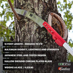 EZ Kut Kamikaze 15′ Extendable Tree Trimmer Pole Saw - Branch Cutter with Single Hook Pole Saw Blade for Branch Removal - Best Pole Saws for Tree Trimming. Tree pruner pole saw since 1988
