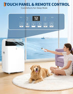 garvee 14000 btu (10200 btu sacc) ac unit, side view