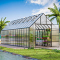 cdcasa 32x10x10 ft polycarbonate greenhouse for outdoors w/7, main product view