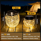 ROSHWEY 4 Pack M Size Solar Lantern Gifts for Women, Hanging Garden Decor Solar Lights Outdoor Waterproof with 15 LED for Halloween Christmas Easter Gift