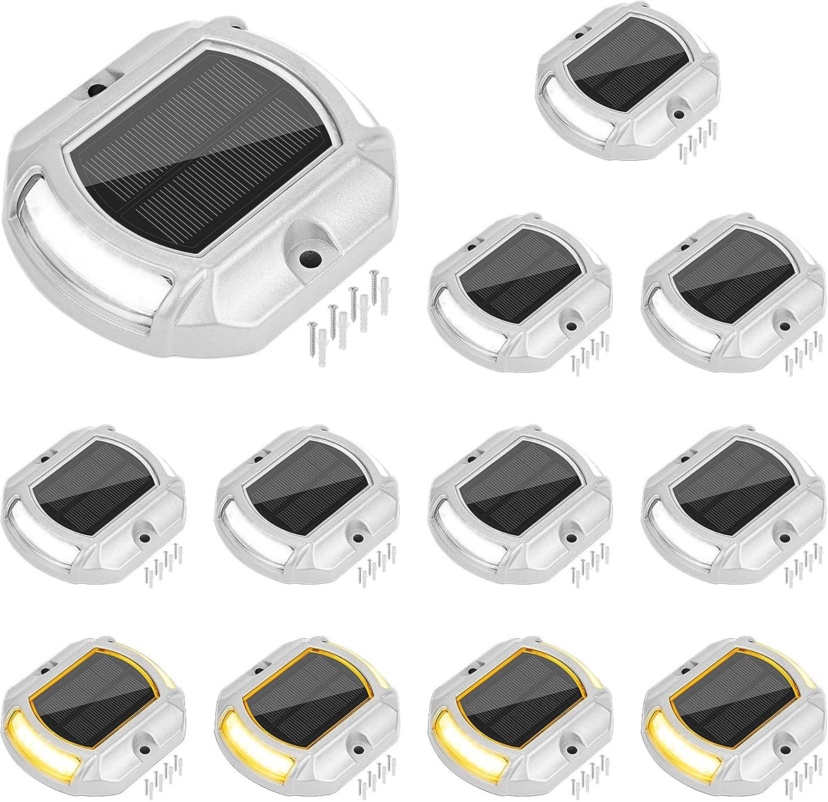 volisun solar driveway dock deck led outdoor lights, main product view