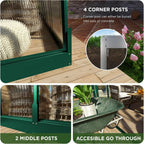 howe 8x8x7.5 ft polycarbonate greenhouse with lockable swing showing dimensions