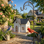 mrcrafts solar bird feeder - hanging metal bird, main product view