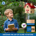 SISTERBIRD Wren Bird House, Premium Wooden Bird Houses for Outside, Classic Cabin Design Birdhouses for Outdoors, Hanging Bird House, Red-Breasted Nuthatch Wren Chickadee