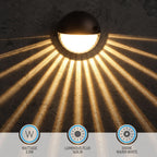 LEONLITE 6-Pack 3000K Unique Rays LED Deck Lights Outdoor Oil Rubbed Bronze | 12V Low Voltage, Landscape Step Railing Fence Light, Warm White, IP65, Landscape Deck Light for Backyard, Aluminum
