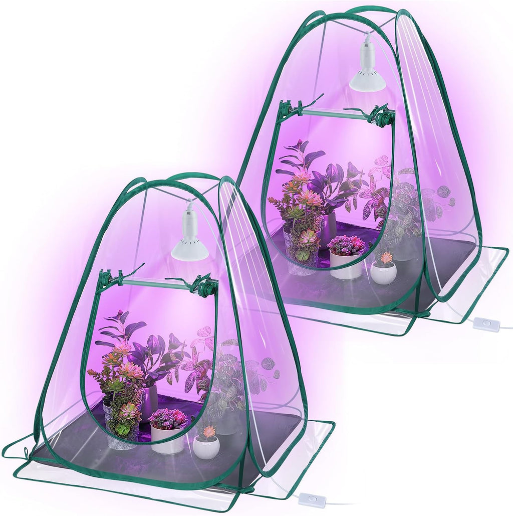 meonum mini greenhouse indoor with 10w grow light, main product view