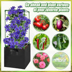 ANPHSIN Tomato Cages with 17 Gallon Grow Bags - 46'' Heavy-Duty Plant Support Cage Kit, Garden Pots with Square Plant Trellis for Flowers Vegetables Cucumber Vertical Climbing Vines, 2 Sets