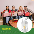 Solar Lantern Outdoor & Indoor Use – Hanging Solar Lights with Realistic Flickering Flameless Candle, Weatherproof for Gardens, Patios, Trees, and Lawns (White, 1 Pack)