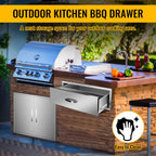 outdoor kitchen single drawer bbq drawer stainless steel, package contents