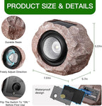 Timeflies Solar Rock Lights Outdoor, 2 Pack Super Bright Solar Spot Lights Outdoor IP65 Waterproof Solar Yard Lights, Auto On/Off Garden Decor for Outside Paths, Sidewalks, Yards, Landscapes, Patios