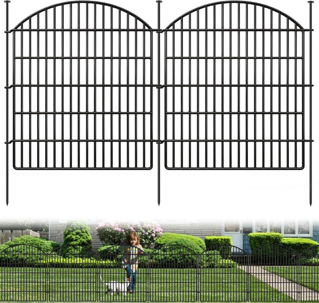 16 panels decorative garden metal fence, 33in (h), main product view