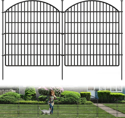 16 panels decorative garden metal fence, 33in (h), main product view