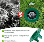 RAWILL 6 Pcs Sprinkler Head Protectors, Plastic Sprinkler Donut-Style Guards for Lawn, 6.69 in Circle Shaped Donut with 3.54 in Inner Diameter, Outdoor Lawn Spray Guard - Green