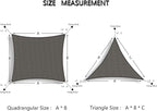 Tronssien Rectangle 12'x16' Sun Shade Sail,95% UV Blockage Canopy Awning for Outdoor Patio and Garden, Yard Activities