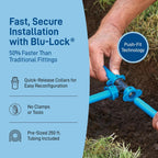 Orbit 2-Zone All-in-One Automatic Watering System - Automatic Sprinkler System for Yard Irrigation Setup - DIY Lawn Kit - Double Outlet Hose Timer - Easy Push-Fit Technology - Large Coverage - 50021