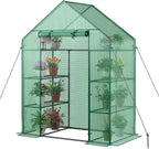 giantex walk-in greenhouse, 4 tier 8 shelves, portable, main product view