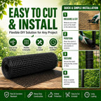 Hardware Cloth 1/2 inch Chicken Wire Fencing 48 x 100 Ft 19-Gauge | Black Vinyl Coated Wire Mesh Roll, Garden Fencing, Welded Wire Fence Roll, Wire Mesh Fencing, Rabbit Wire and Rodeng Wire