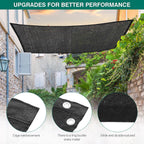 80% shade cloth 10 x 20 ft black showing dimensions