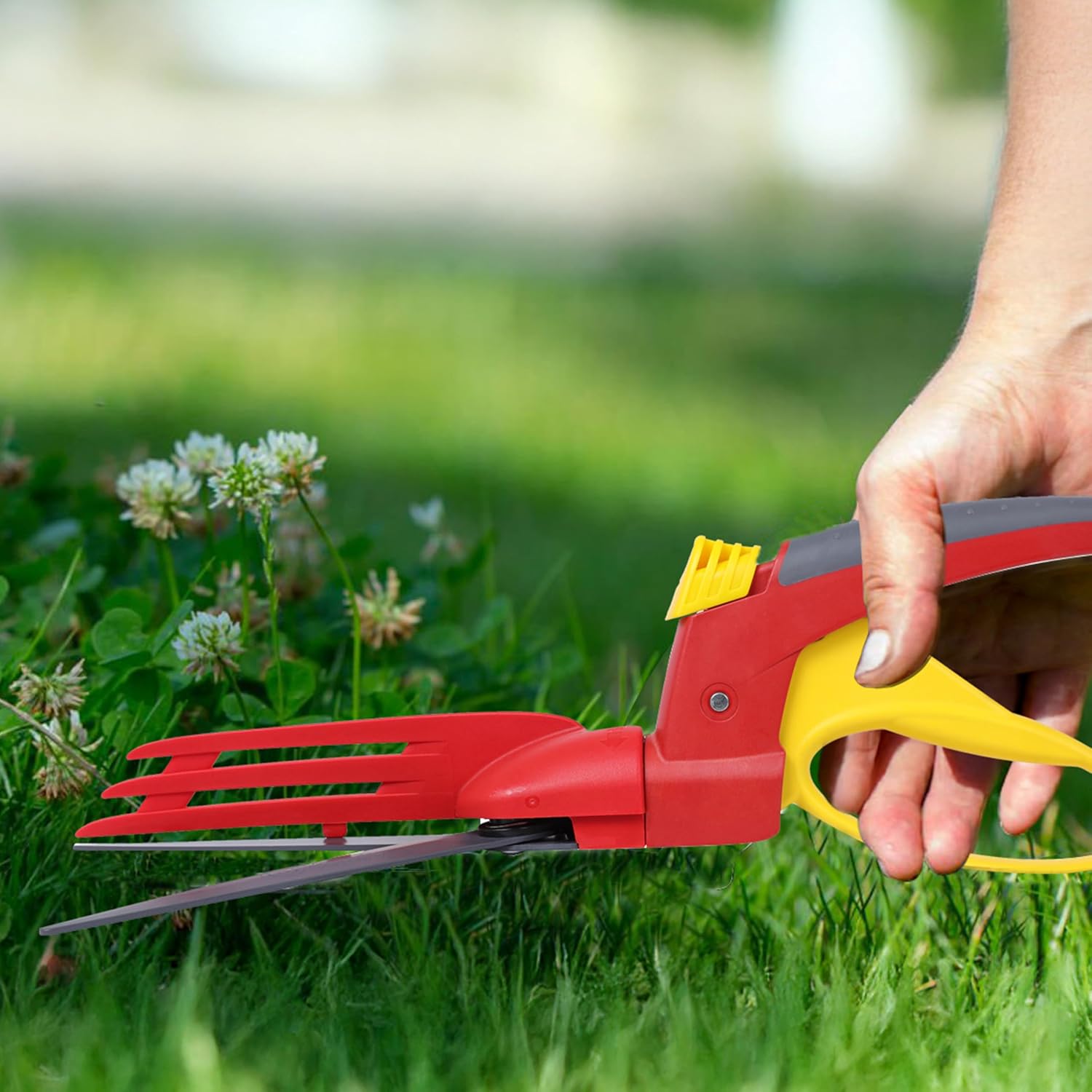 Wolf-Garten RILL Comfort Single Hand Grass Shears, Red, 39.2x2.47x2.5 cm
