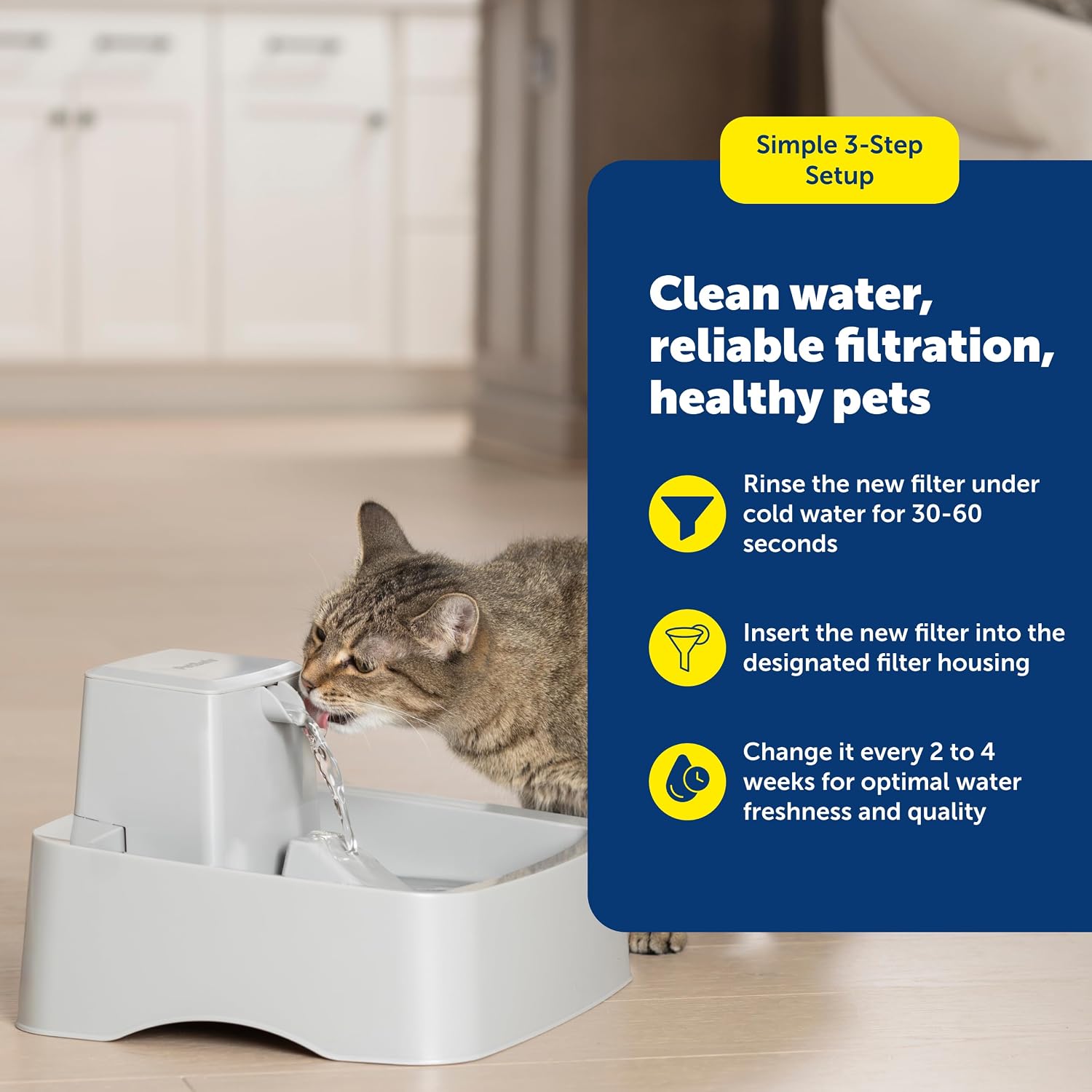 PetSafe Drinkwell Pet Fountain Replacement Carbon Filters, (Pack of 48)