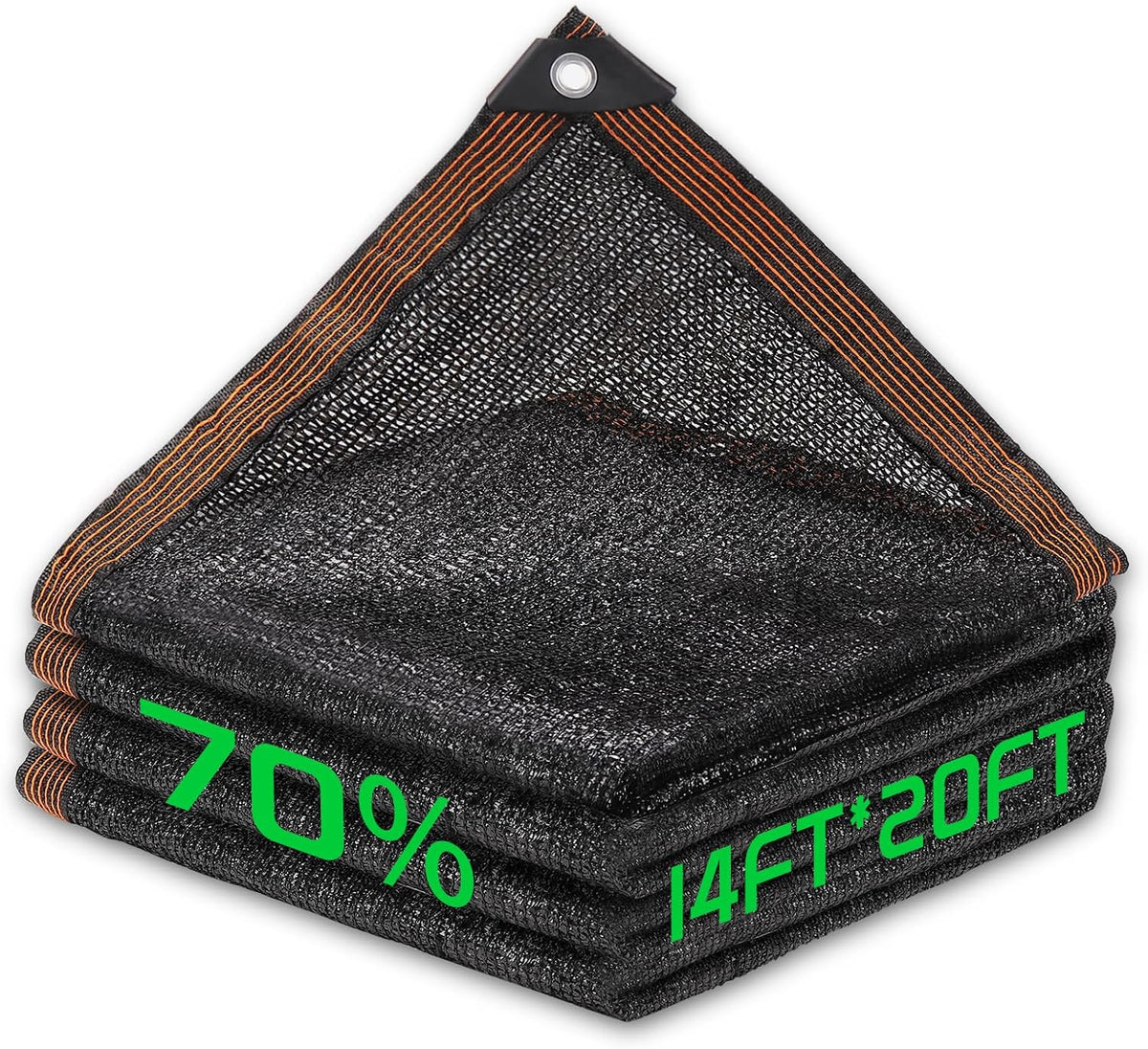 70% shade cloth, 14ftx20ft hdpe mesh tarp with shown in use