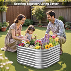 4 Pack 3x3FT Raised Beds for Gardening, Corrugated Galvanized Steel Raised Garden Bed, Outdoor Metal Above Ground Garden Bed for Vegetables and Flowers-3x3FTx10Inch