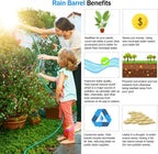 Brass Rain Barrel Spigot Kit. Lead-free Compliant. 3/4 Inch Quarter Turn Ball Valve. Rain Barrel Kit For Any Including 5 55 Gallon Drum Spigot Bucket, with Bulkhead Fitting, Tape