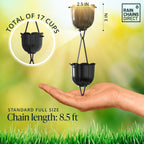 rain chains direct - flutes rain chain shown in use