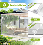 4x6 ft clear tarp heavy duty waterproof,clear vinyl, side view