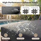 NICESOUL 7 Piece Large Size Outdoor Patio Furniture Set with Fire Pit, 29.3'' High Back Deep Seat Sectional Conversation Sets, Heavy Duty Modern Backyard Sitting, Brown Rattan and Dark Grey Cushion