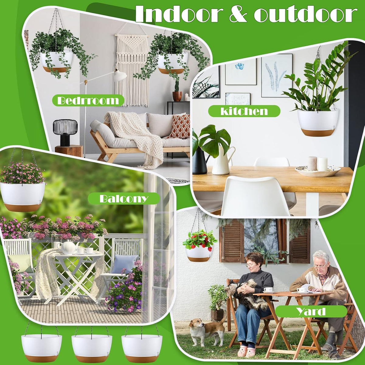 remerry 6 pcs 10 inch hanging planter hanging, package contents