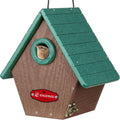 Kingsyard Recycled Plastic Bird House for Outdoors - Hanging Nesting Box with Predator Guard & Air Vents for Wren Finch Chickadee, Green