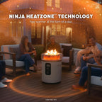 ninja fireside360 fire pit & heater, 80,000 btu showing dimensions