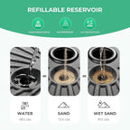 JEAREY 81.5lb Max Capacity Patio Umbrella Stand, Outdoor Umbrella Base Water Filled Stand, Heavy Duty Market Umbrella Holder for Patio, Deck, Poolside (Black)