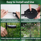4-Pack Garden Solar Lights, 32 LED Solar Lights Outdoor for Garden Decor, Waterproof Firefly Light Outdoor (Sway by Wind), Swaying Light for Outside Yard Pathway Landscape Decorations (Warm White)