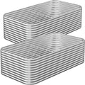 2 Pack Tall 8x3FT Raised Beds for Gardening, Corrugated Galvanized Steel Raised Garden Bed, Outdoor Metal Above Ground Garden Bed for Vegetables and Flowers