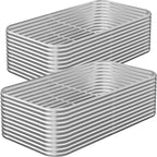 2 Pack Tall 8x3FT Raised Beds for Gardening, Corrugated Galvanized Steel Raised Garden Bed, Outdoor Metal Above Ground Garden Bed for Vegetables and Flowers