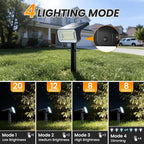 Fabrito Solar Spot Lights Outdoor 4 Pack, [108Leds, 4 Modes] Auto On/Off Spotlights, IP67 Waterproof Landscape Lights for Tree, Yard, Patio, Pool, Pathway, Driveway, Cool White