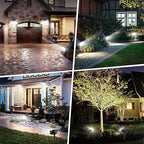 102 LED Solar Spot Lights Outdoor Waterproof IP65, Adjustable Landscape Spotlights, [8 Pack/4 Modes] Auto On/Off Solar Powered Flood Lights for Outside Yard Garden Wall Pathway (Cool White)